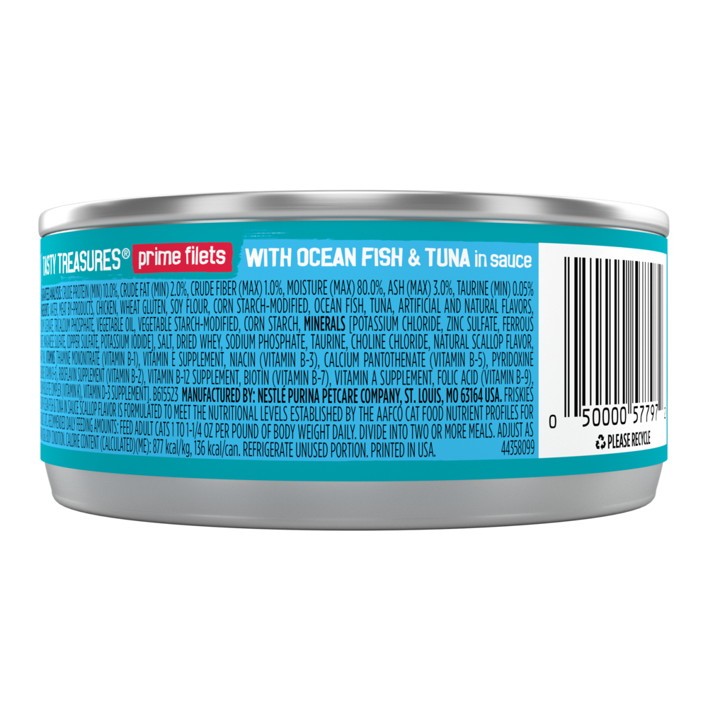 Friskies Tasty Treasures Prime Fillet Ocean Fish Tuna Scallop Wet