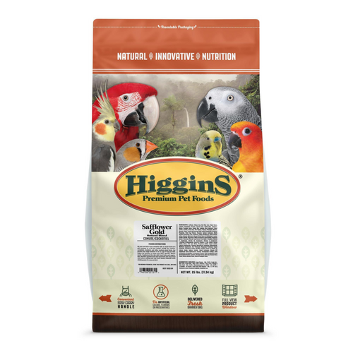 Higgins Safflower Gold Conure & Cockatiel Food