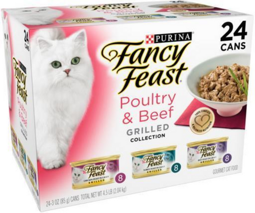Fancy Feast Grilled Poultry and Beef Feast Variety Pack Canned Cat Food
