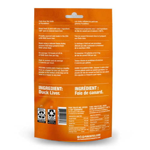 PureBites Freeze Dried Duck Liver Cat Treats