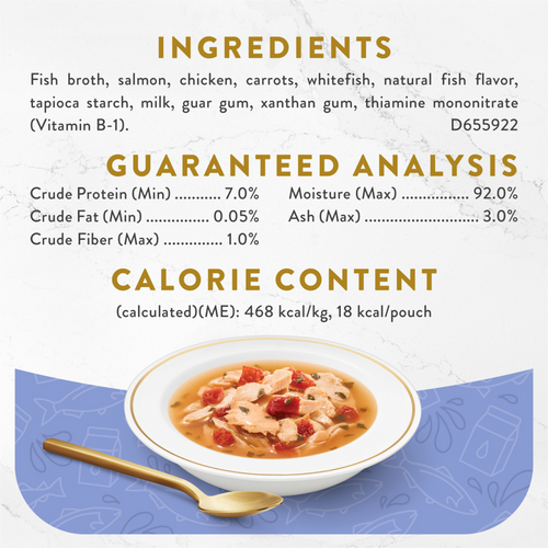 Fancy Feast Creamy Broths Wild Salmon & Whitefish Wet Cat Food