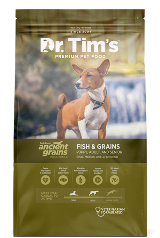 Dr. Tim's Heirloom Ancient Grains Fish Recipe Dry Dog Food