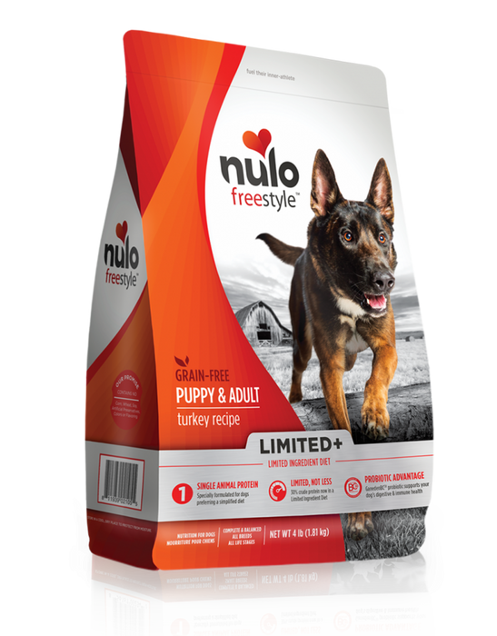 Nulo FreeStyle Limited+ Grain Free Turkey Recipe Puppy & Adult Dry Dog Food