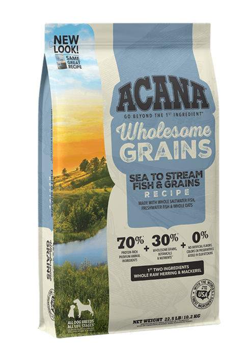 ACANA Wholesome Grains Sea to Stream Fish & Grains Recipe Dry Dog Food