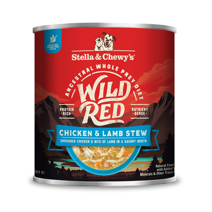 Stella & Chewy's Wild Red Wet Dog Food Chicken & Lamb Stew High Protein Recipe