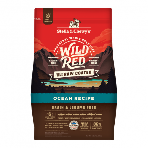 Stella & Chewy's Wild Red Dry Dog Food Raw Coated High Protein Grain & Legume Free Ocean Recipe