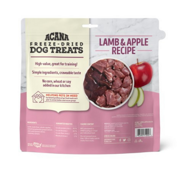 ACANA Singles Freeze Dried Dog Treats Grain Free Lamb & Apple Recipe