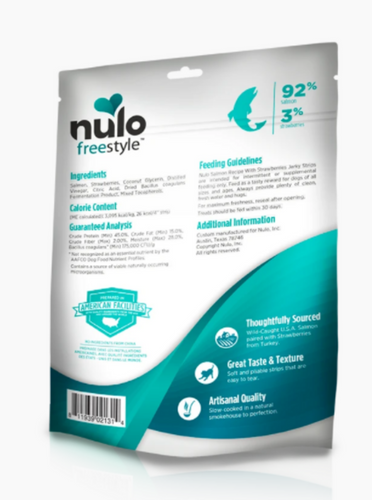Nulo Dog Jerky Grain Free Salmon & Strawberries