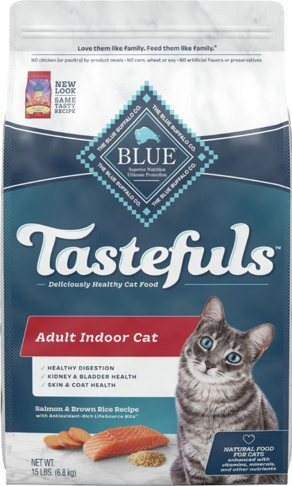 Blue Buffalo Tastefuls Adult Indoor Cat Salmon & Brown Rice Recipe Dry Food