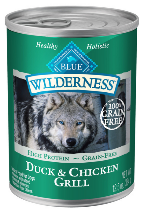 Blue Buffalo Wilderness High-Protein Grain-Free Duck & Chicken Grill Adult Canned Dog Food