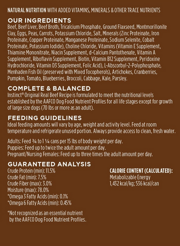 Instinct Grain Free Beef Wet Dog Food