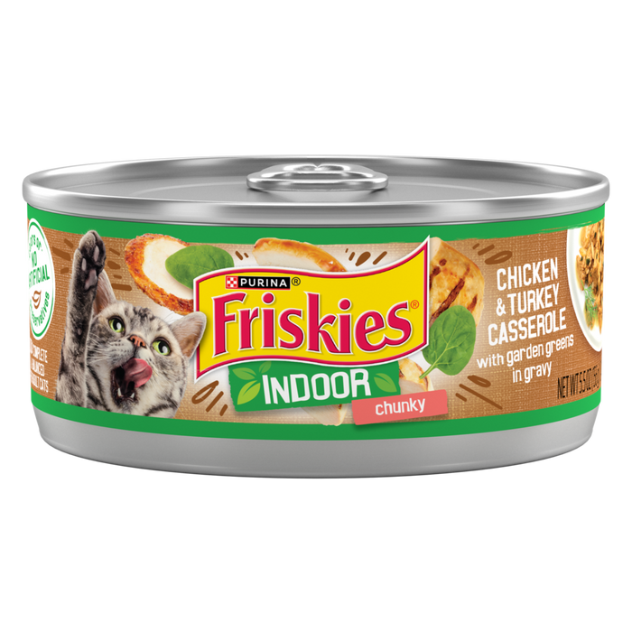 Friskies Selects Indoor Chunky Chicken and Turkey Casserole Canned Cat Food