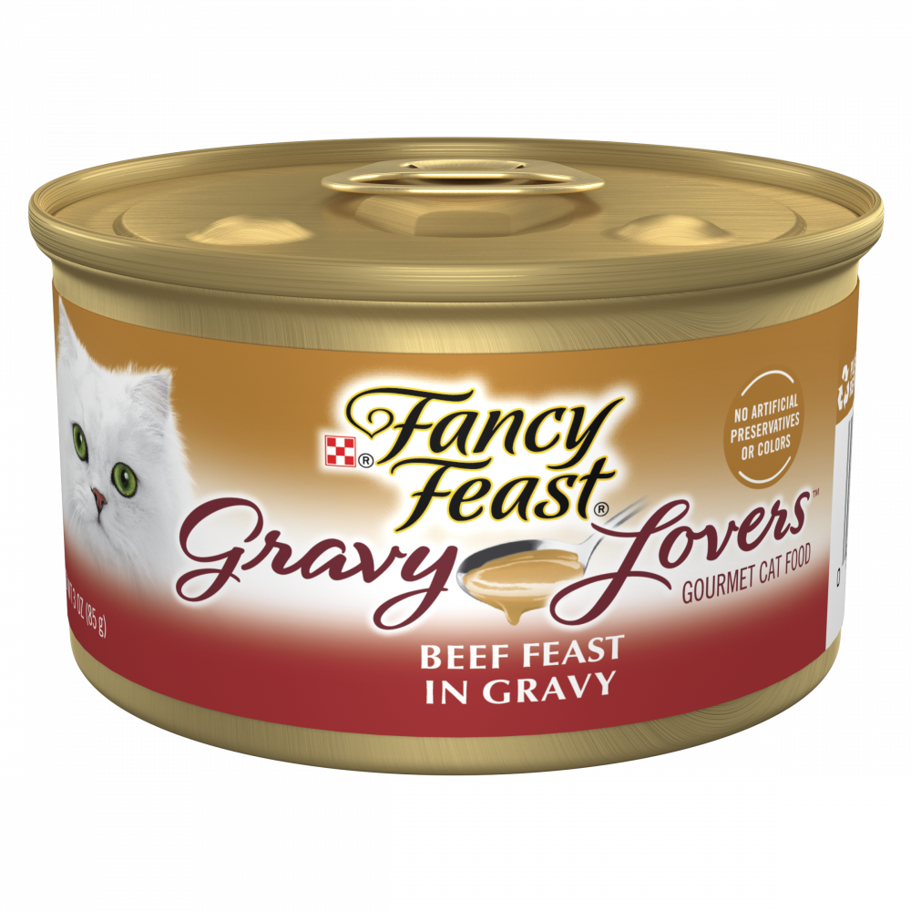 Purina Fancy Feast Gravy Lovers Beef Feast Gourmet Cat Food in Wet Cat Food Gravy