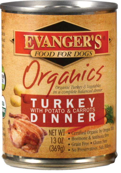 Evangers 100% Organic Turkey with Potato And Carrots Canned Dog Food