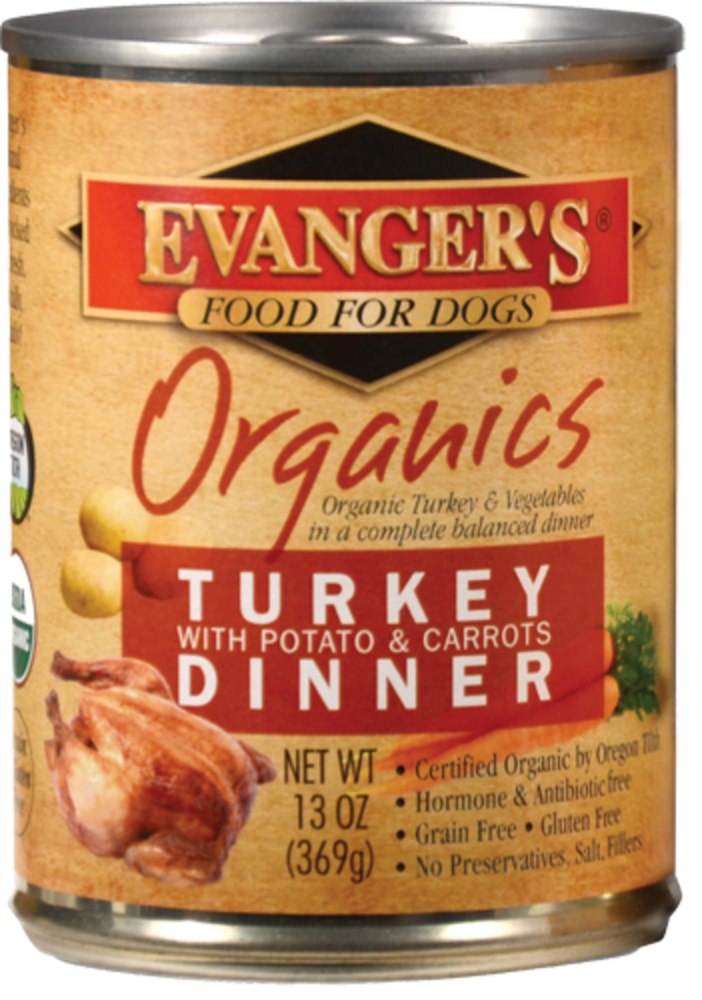 Evanger's 100% Organic Turkey with Potato And Carrots Canned Dog Food