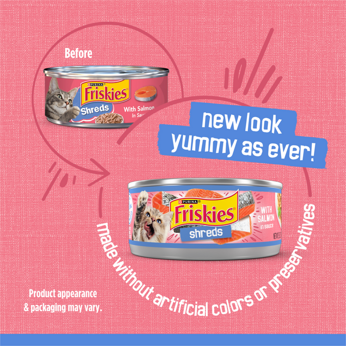 Friskies Savory Shreds Salmon in Sauce Canned Cat Food