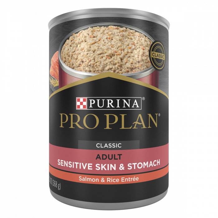 Purina Pro Plan Focus Sensitive Skin & Stomach Salmon & Rice Pate Canned Dog Food