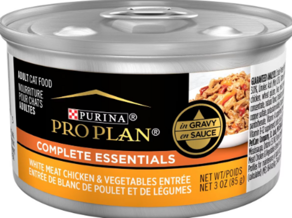 Purina Pro Plan Savor Adult White Chicken with Vegetables in Gravy Entree Canned Cat Food