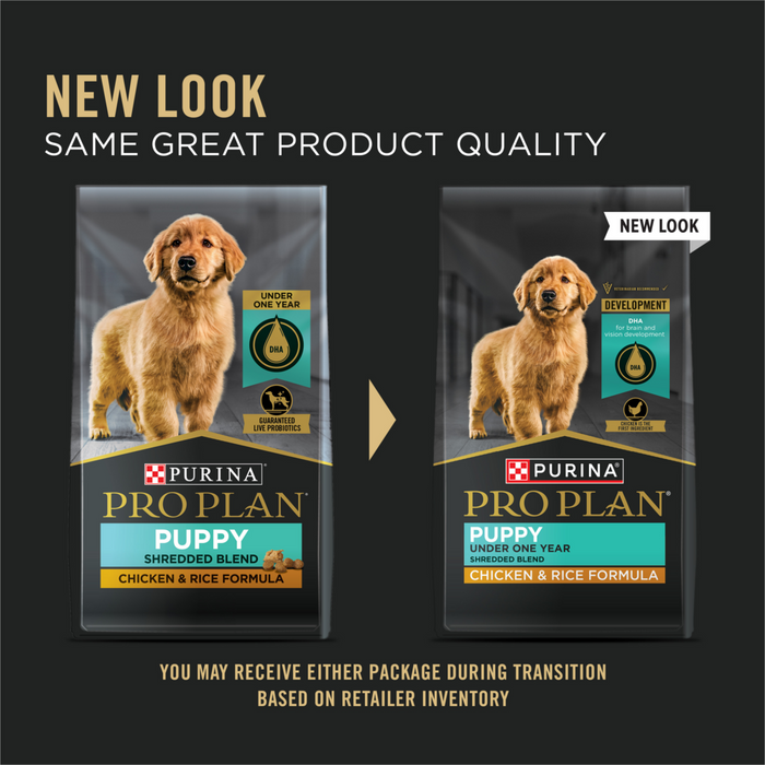 Purina Pro Plan Puppy Shredded Blend Chicken & Rice Formula Dry Dog Food