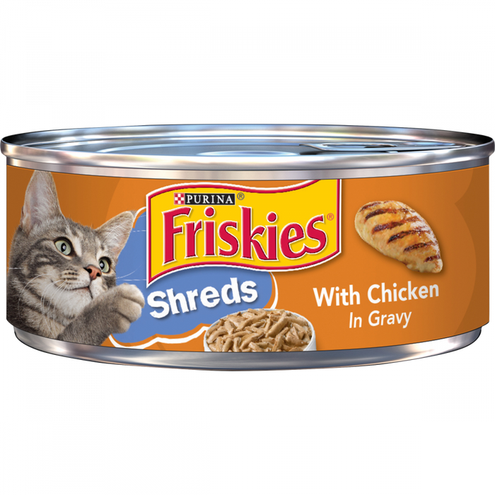 Friskies Savory Shreds with Chicken in Gravy Canned Cat Food