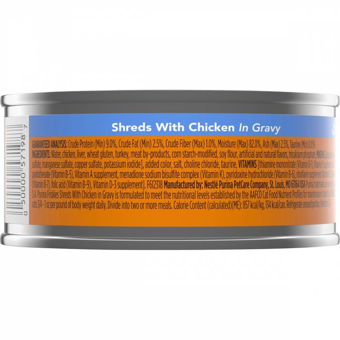 Friskies Savory Shreds with Chicken in Gravy Canned Cat Food