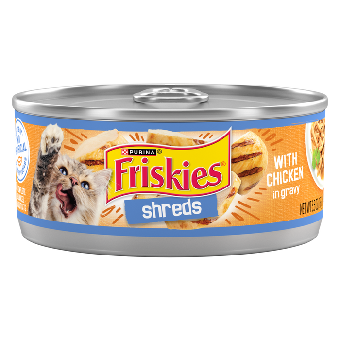 Friskies Savory Shreds with Chicken in Gravy Canned Cat Food