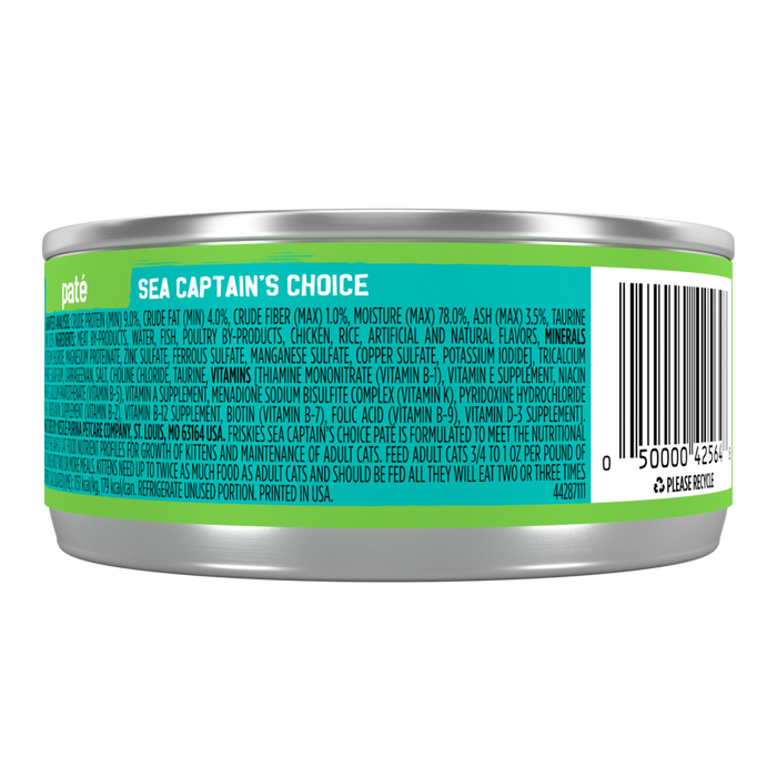 Friskies Pate Sea Captains Choice Canned Cat Food