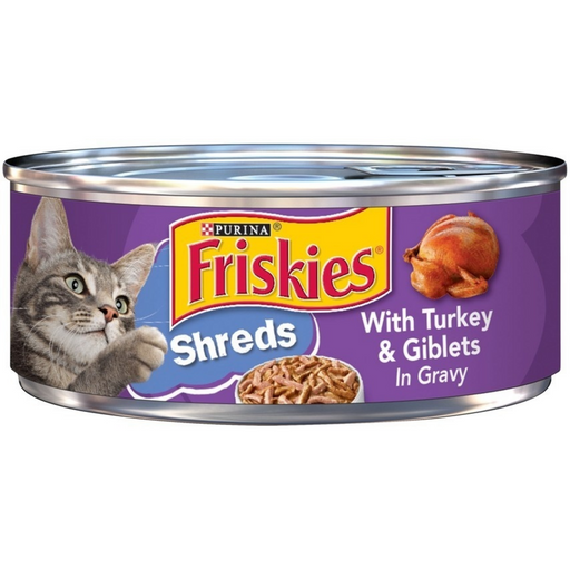 Friskies Savory Shreds with Turkey and Giblets Canned Cat Food