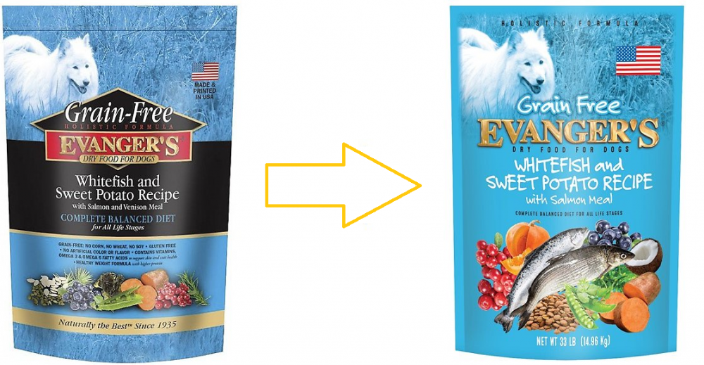 Evangers Grain Free Whitefish, Sweet Potato and Salmon Dry Dog Food