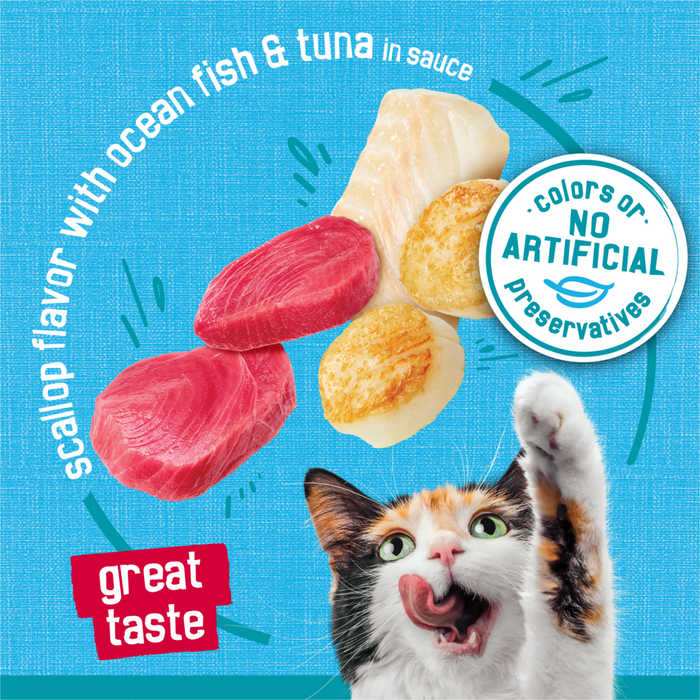 Friskies Tasty Treasures Prime Fillet with Ocean Fish Tuna Scallop F PetPartners Store