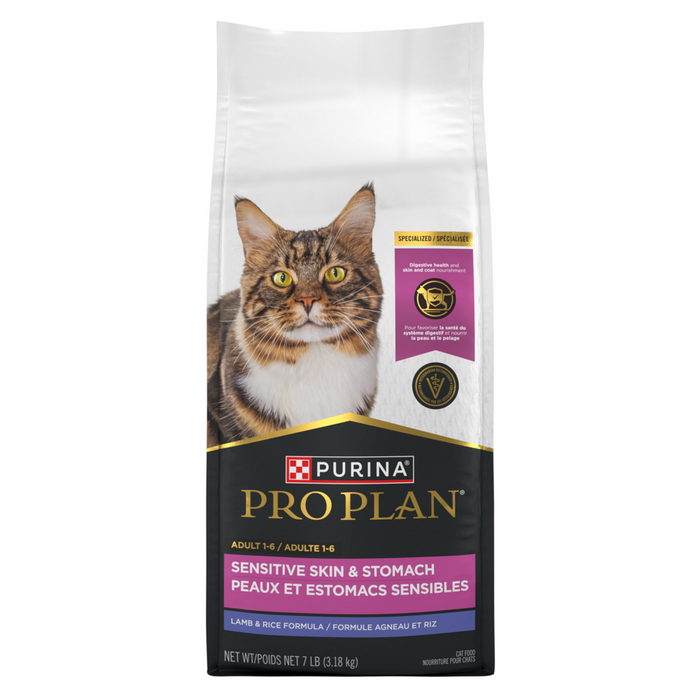 Purina Pro Plan Adult Sensitive Skin Stomach Lamb Rice Formula Dry Cat Food