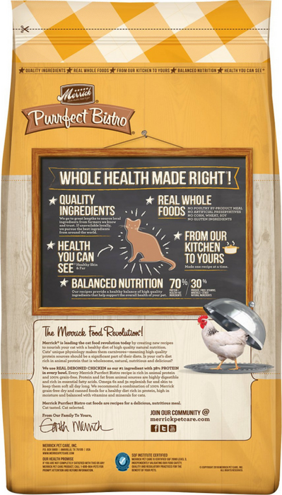 Merrick Purrfect Bistro Grain Free Real Chicken & Sweet Potato Recipe Dry Cat Food