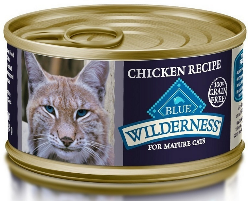 Blue Buffalo Wilderness High-Protein Grain-Free Chicken Recipe Canned Food For Mature Cats