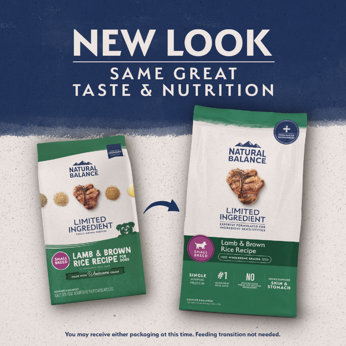 Natural Balance Limited Ingredient Lamb & Brown Rice Small Breed Recipe Dry Dog Food