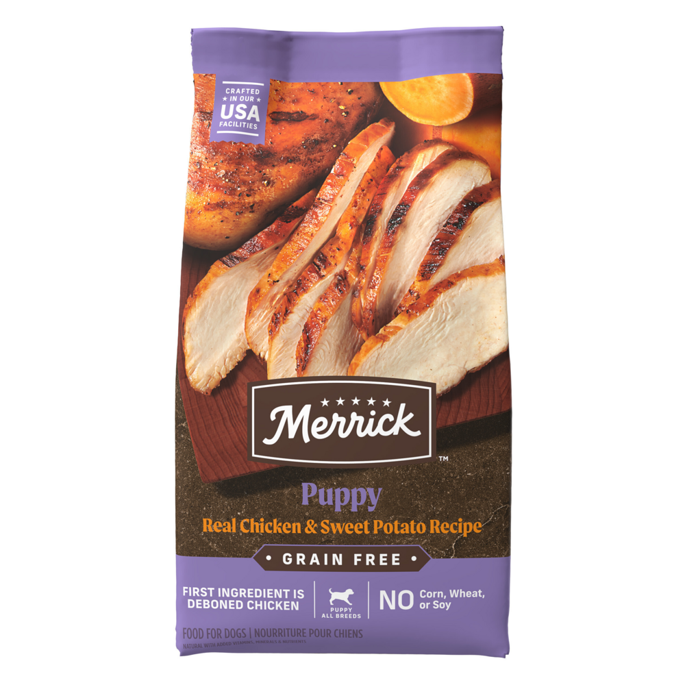 Merrick Dry Puppy Food Real Chicken & Sweet Potato Grain Free Dog Food Recipe