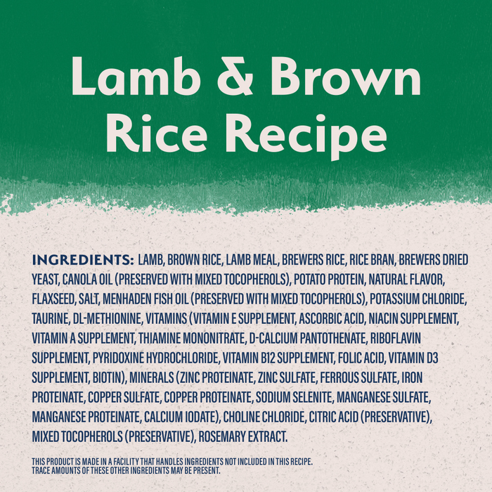 Natural Balance Limited Ingredient Lamb & Brown Rice Puppy Recipe Dry Dog Food