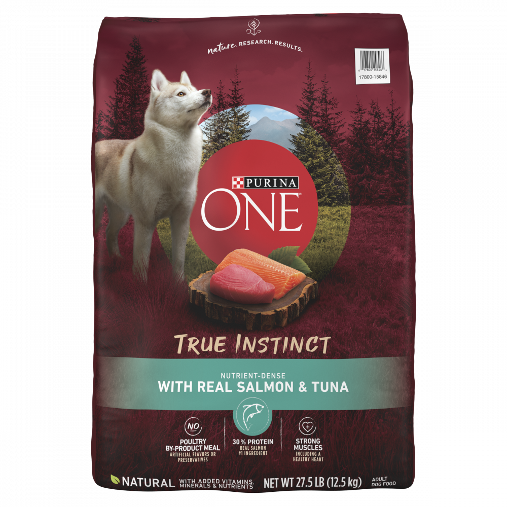 Purina ONE SmartBlend True Instinct Real Salmon Tuna Adult Premium Dry Dog Food