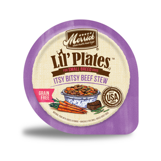 Merrick Lil' Plates Adult Small Breed Grain Free Itsy Bitsy Beef Stew Canned Dog Food