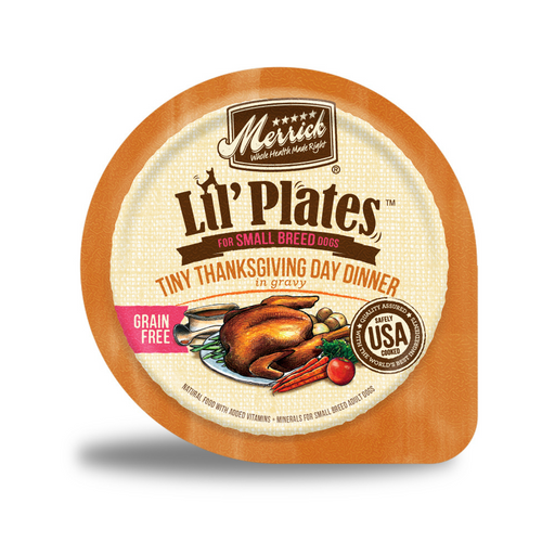 Merrick Lil' Plates Adult Small Breed Grain Free Tiny Thanksgiving Day Dinner Canned Dog Food