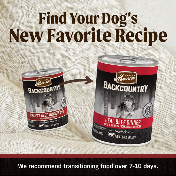 Merrick backcountry canned dog food hotsell