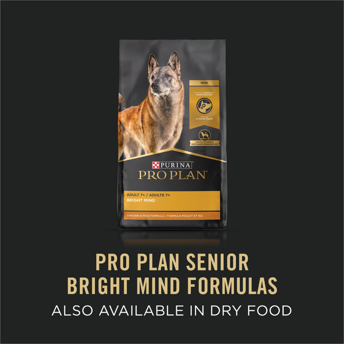 Purina Pro Plan Bright Mind Adult 7+ Turkey & Brown Rice Entree Dog Food Tray