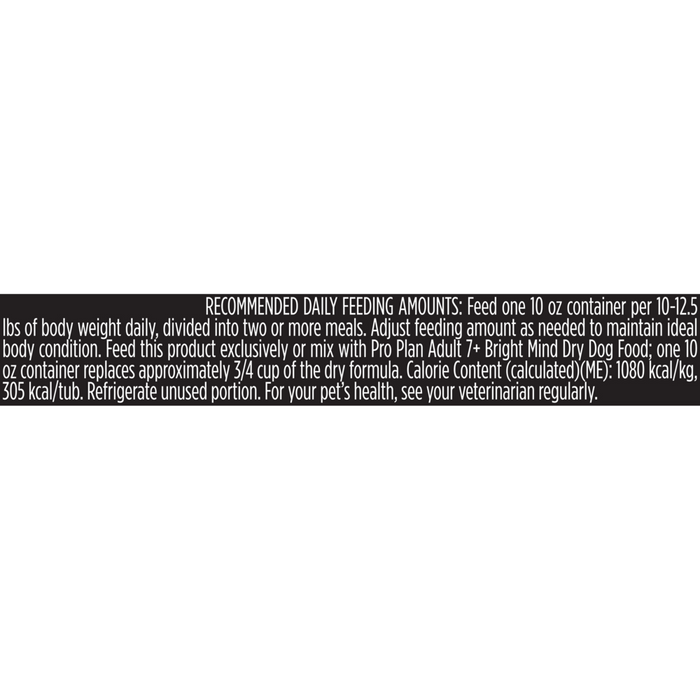 Purina Pro Plan Bright Mind Adult 7+ Turkey & Brown Rice Entree Dog Food Tray