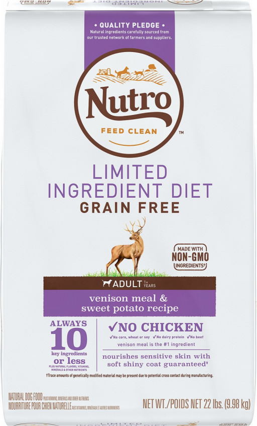 Nutro Limited Ingredient Diet Grain Free Adult Venison and Sweet Potato Dry Dog Food