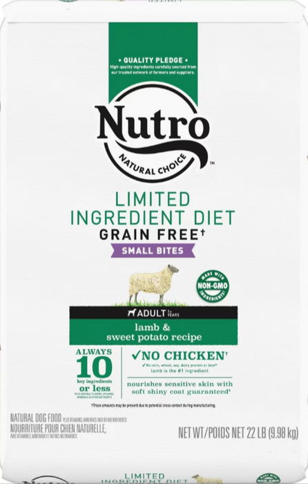 Nutro Limited Ingredient Diet Grain Free Small Bites Adult Lamb
