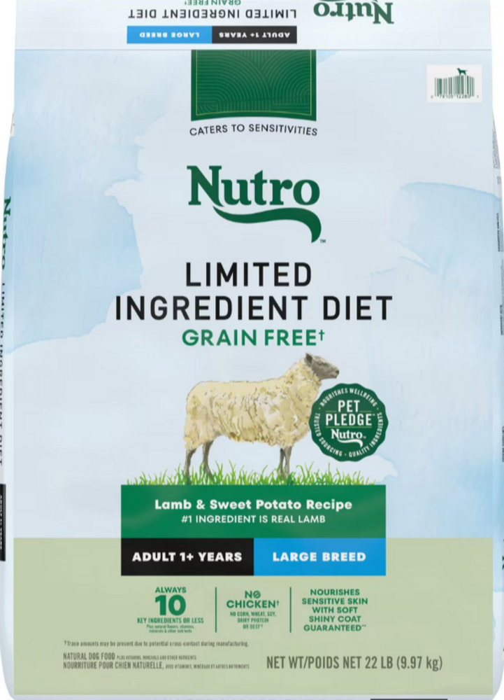 Nutro Limited Ingredient Diet Grain Free Large Breed Adult Lamb and Sw PetPartners Store