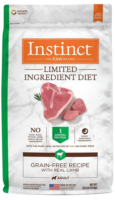 Limited Ingredient Diet Adult Grain Free Recipe with Real Lamb Natural Dry Dog Food