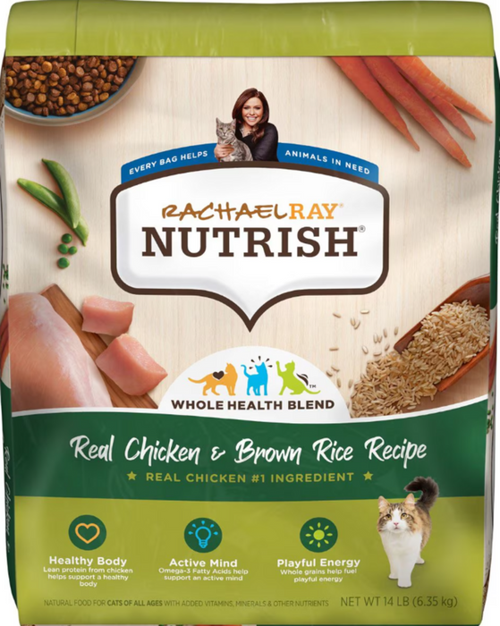 Rachael Ray Nutrish Natural Chicken & Brown Rice Recipe Dry Cat Food