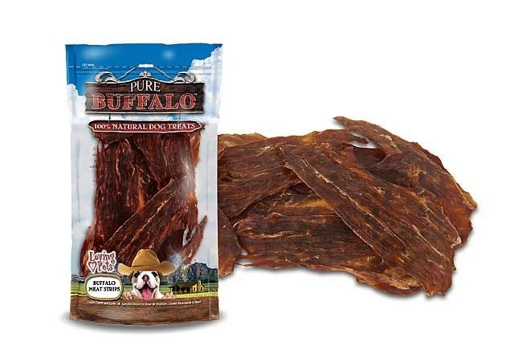 Loving Pets Pure Buffalo Meat Strips Dog Treats