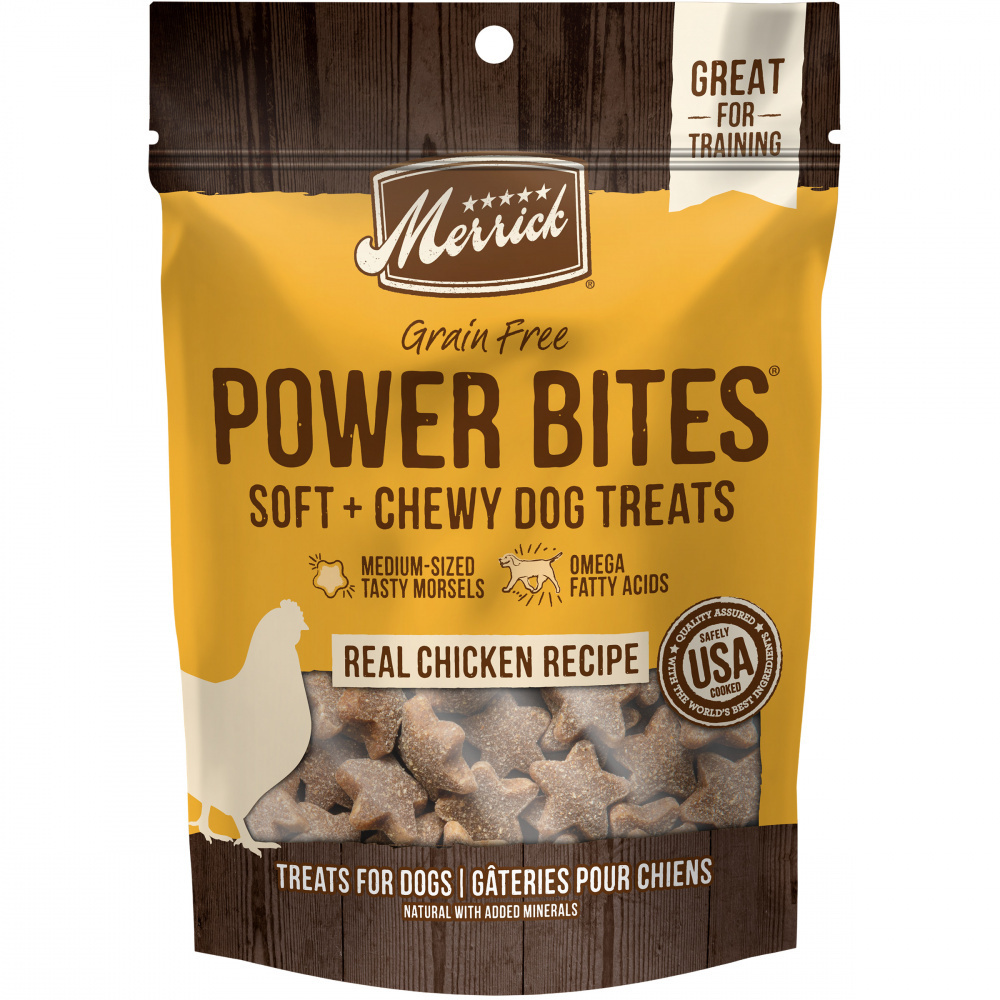 Merrick Power Bites Grain Free Chicken Recipe Dog Treats