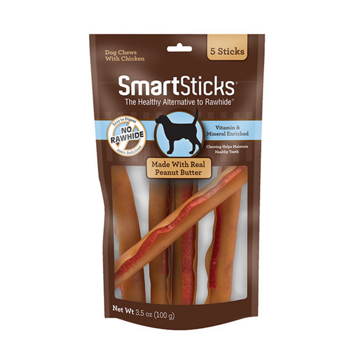 SmartBones SmartSticks Peanut Butter Chews Dog Treats